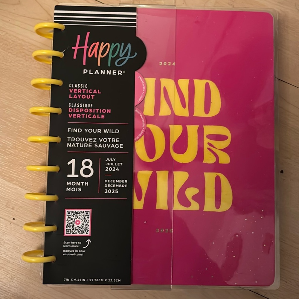 Brand New - Happy Planner - 18 month - July 2024- Dec 2025 “FIND YOUR WILD”